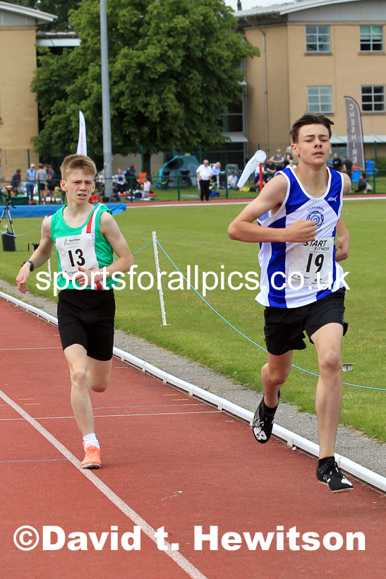 Boys Under-15s 800 metres, 2022 Northern Inter Counties U17s and U15s Track and Field, York, Thursday, June 2nd. Photo: David T. Hewitson/Sports for All Pics